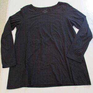 J Jill PureJill Long Sleeve Stretch Cotton Tee Size LP